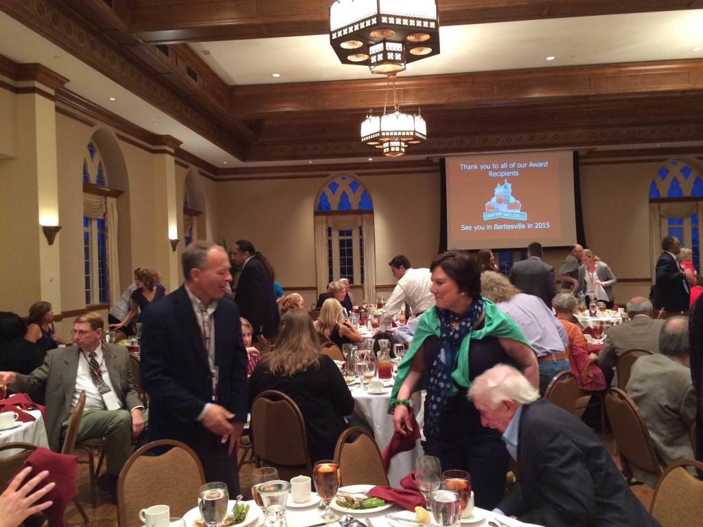Awards banquet at the Oklahoma Memorial Union.